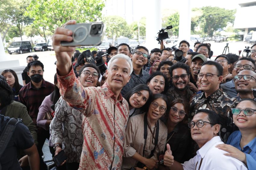 Momen Akrab Ganjar dan Anies Setelah Makan Siang dengan Presiden Jokowi