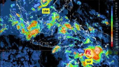 Wilayah Indonesia Dikepung oleh Dua Bibit Siklon Tropis