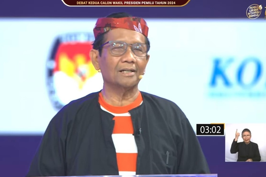 Mahfud Sabet Gelar Trending Topic Saat Debat Cawapres 2024