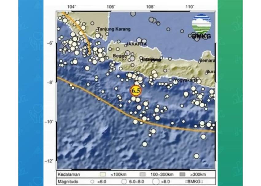 Guncangan Gempa Bumi M 6,5 Guncang Garut tanpa Risiko Tsunami