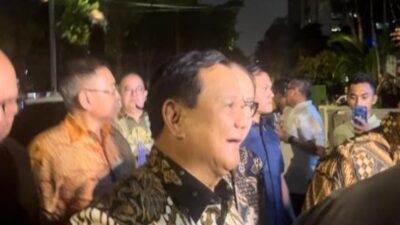 Prabowo, Ketua TPN Ganjar-Mahfud, serta Airlangga Hartarto Hadiri Open House