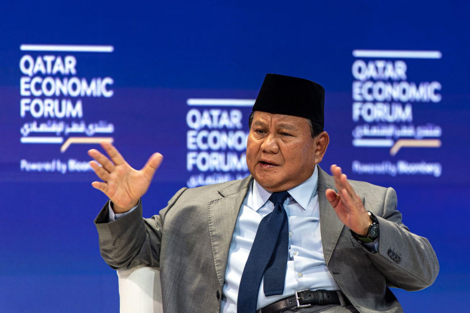 Prabowo Subianto Discusses Democracy in His Leadership and Receives Applause at Qatar Economic Forum