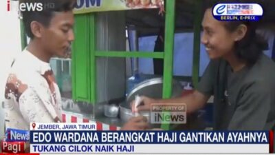 Tukang Cilok asal Jember Menabung Selama 4 Tahun untuk Pergi Haji pada Tahun Ini