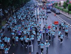 Riau Bhayangkara Run 2024: Jalan Sudirman Pekanbaru Dipadati oleh 10 Ribu Peserta Seperti Lautan Manusia