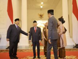 Tender Moments Shared by Prabowo Subianto, Jokowi, and Ma’ruf Amin during the TNI-Polri Officer Oath Ceremony