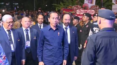 Kader Nasdem Bersorak Nama Anies Saat Jokowi Datang ke Kongres Nasdem