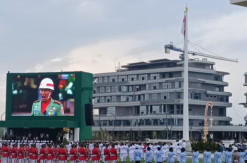 Tim Nusantara Baru Berhasil Mengibarkan Bendera Merah Putih di IKN